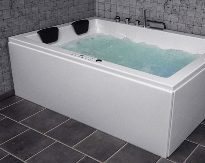 Whirlpool Badewanne Rechteck 2 Personen Led Und Radio